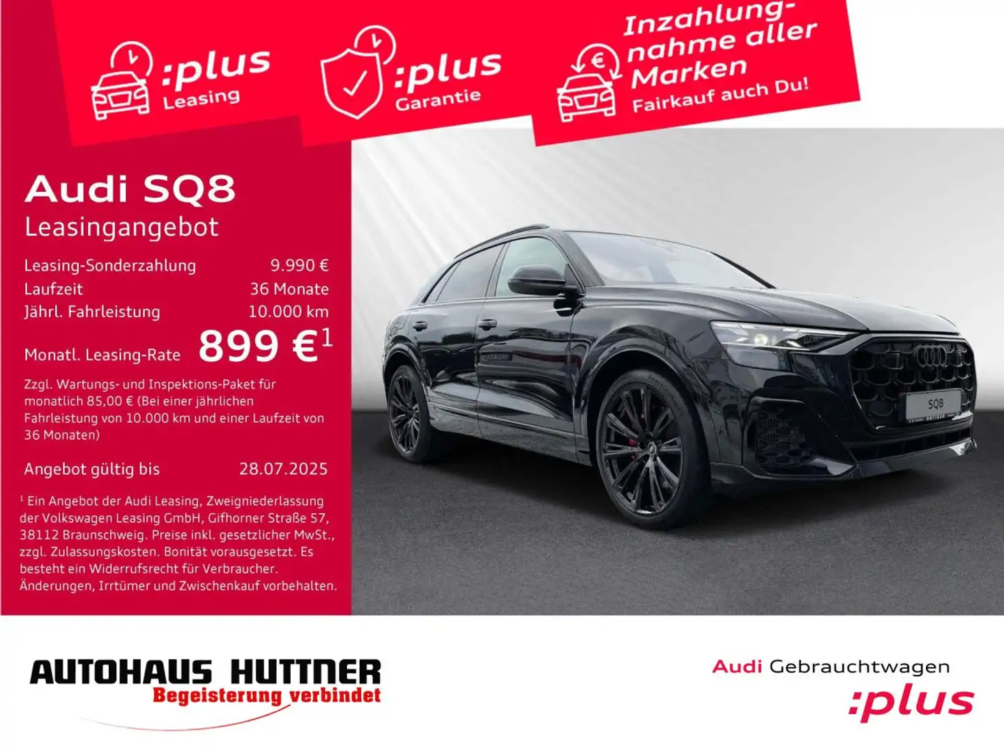 Audi SQ8 SUV TFSI tiptr. AHK ACC SH Laser Kamera eGD. Negru - 1