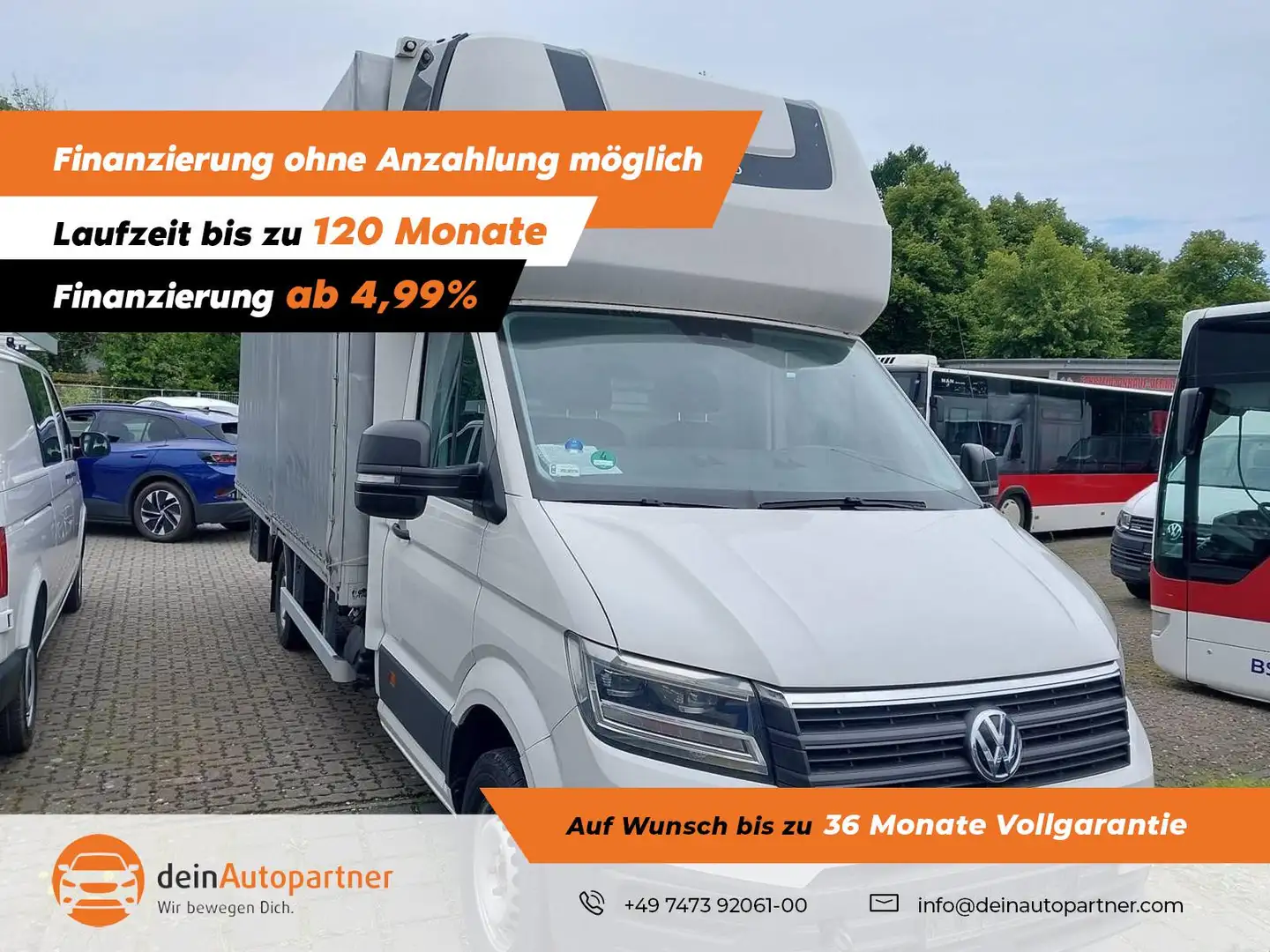 Volkswagen Crafter Pritsche 35 lang FWD 2.0 TDI KLIMA/LANE/MOTORSCHA Blanc - 1