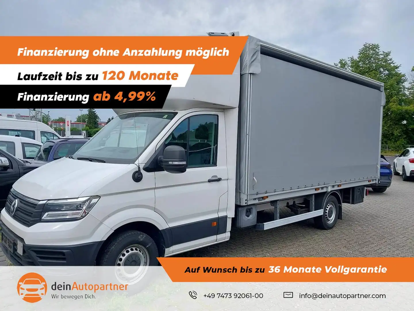 Volkswagen Crafter Pritsche  35 lang FWD 2.0 TDI KLIMA/LANE/MOTORSCHA Weiß - 1
