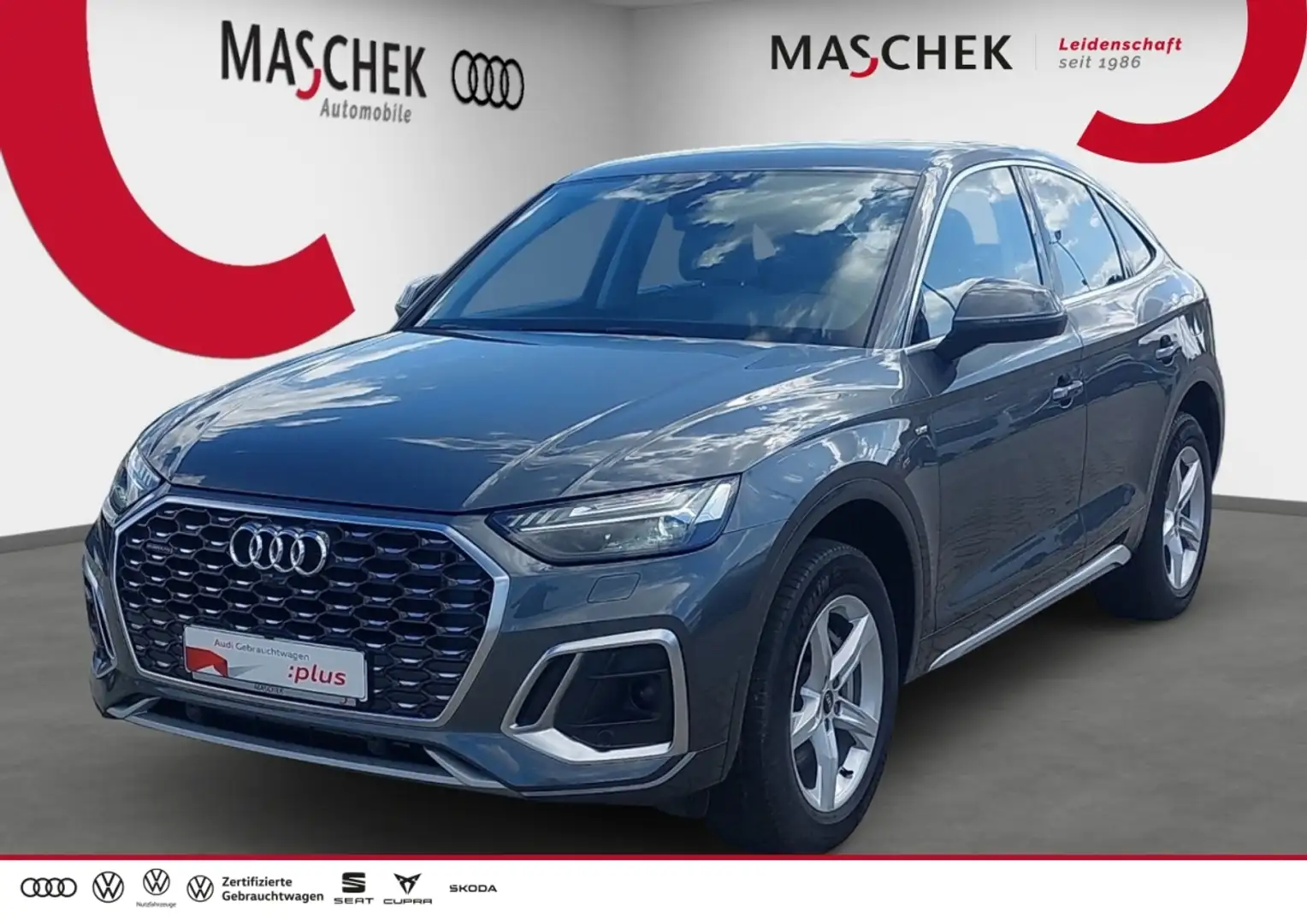 Audi Q5 Sportback S line 55 TFSI e quattro AHK Matrix VC A Grau - 1