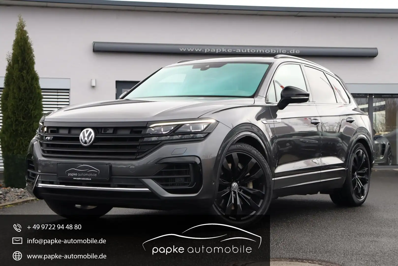 Volkswagen Touareg 4.0 TDI V8 4M R-Line +BLACK+HEAD-UP+PANO+ Grau - 1