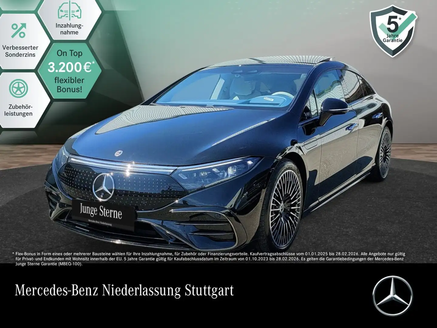 Mercedes-Benz EQS 580 4MATIC AMG Fahrass Pano Burmester Distr. Negru - 1