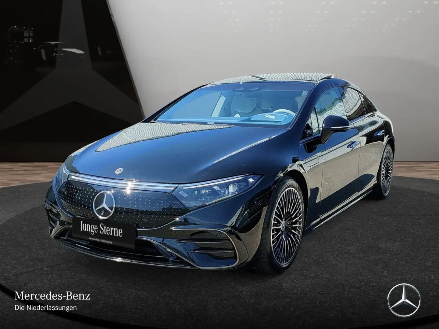 Mercedes-Benz EQS 580 4MATIC AMG Fahrass Pano Burmester Distr. Negru - 2
