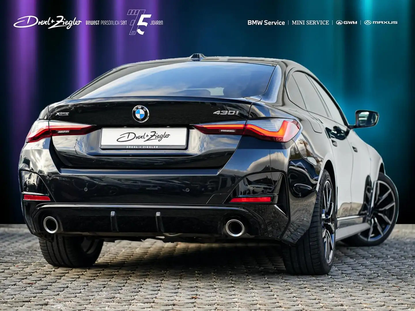 BMW 430 430i xDrive Gran Coupe M-Sport 19" AHK GSD ACC Schwarz - 2