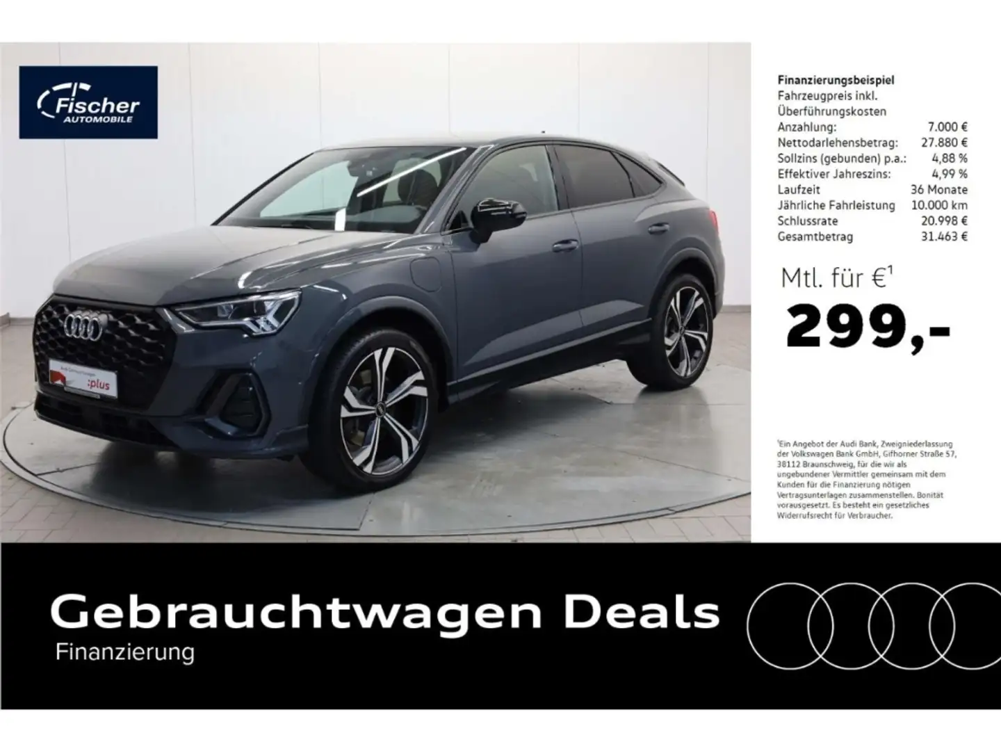 Audi Q3 Sportback 45 TFSI e S-Line Grau - 1