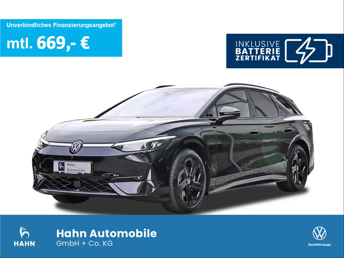Volkswagen ID.7 Tourer GTX 4MOTION 86 kWh 340 PS AHK inkl. Negro - 1