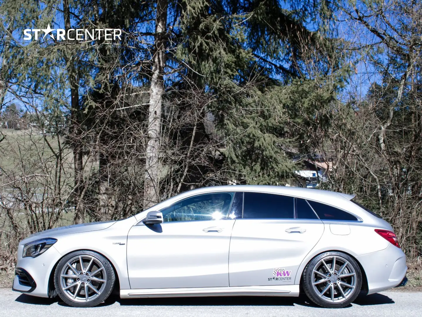 Mercedes-Benz CLA 45 AMG 4M Shooting Brake *mit KW Gewindefahrwerk V3* Silber - 2