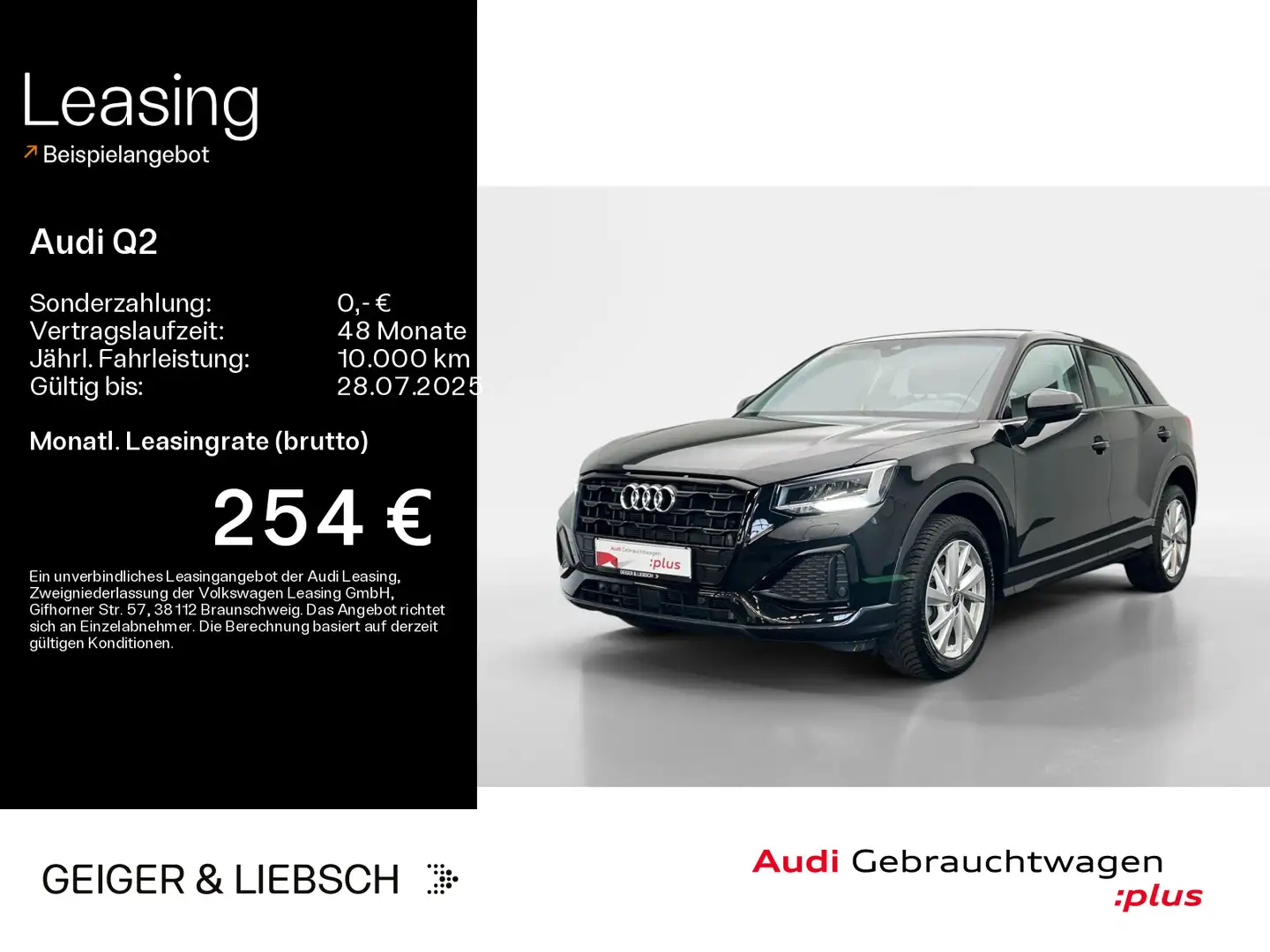 Audi Q2 35 TFSI advanced*NAVI-PLUS*OPTIK-PAKET*KAMERA Schwarz - 1