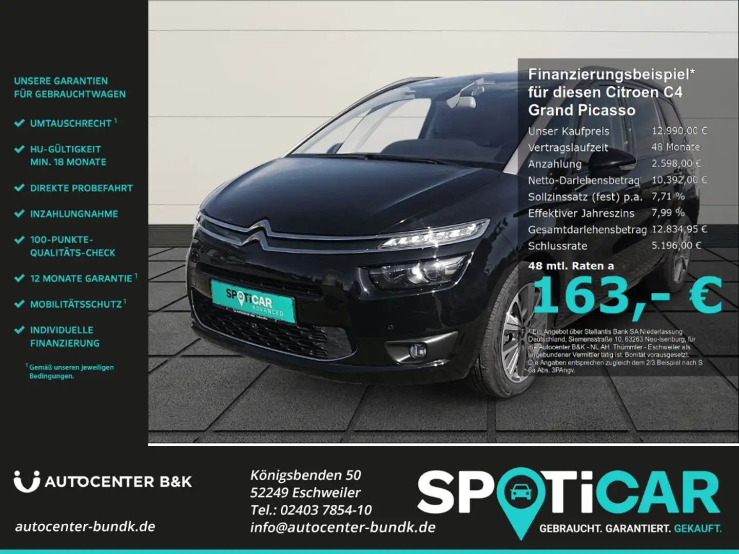 Citroen C4 Picasso BlueHDi 150 Exclusive 7-Sitzer AHK AHK-abnehmbar P Schwarz - 1