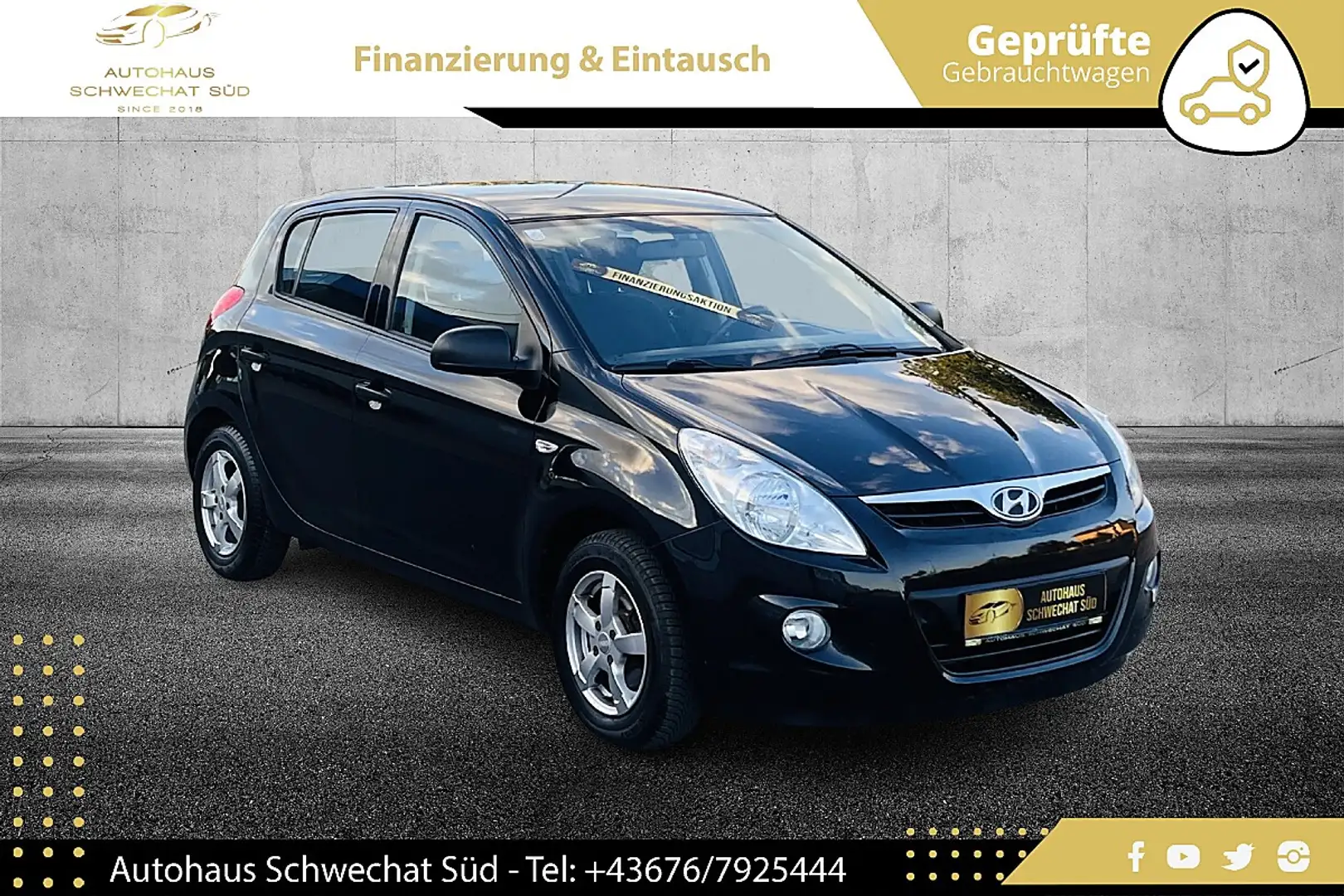 Hyundai i20 1,25 Cool //PICKERL 06/2027// KLIMA // TOP- ZUS... Schwarz - 1