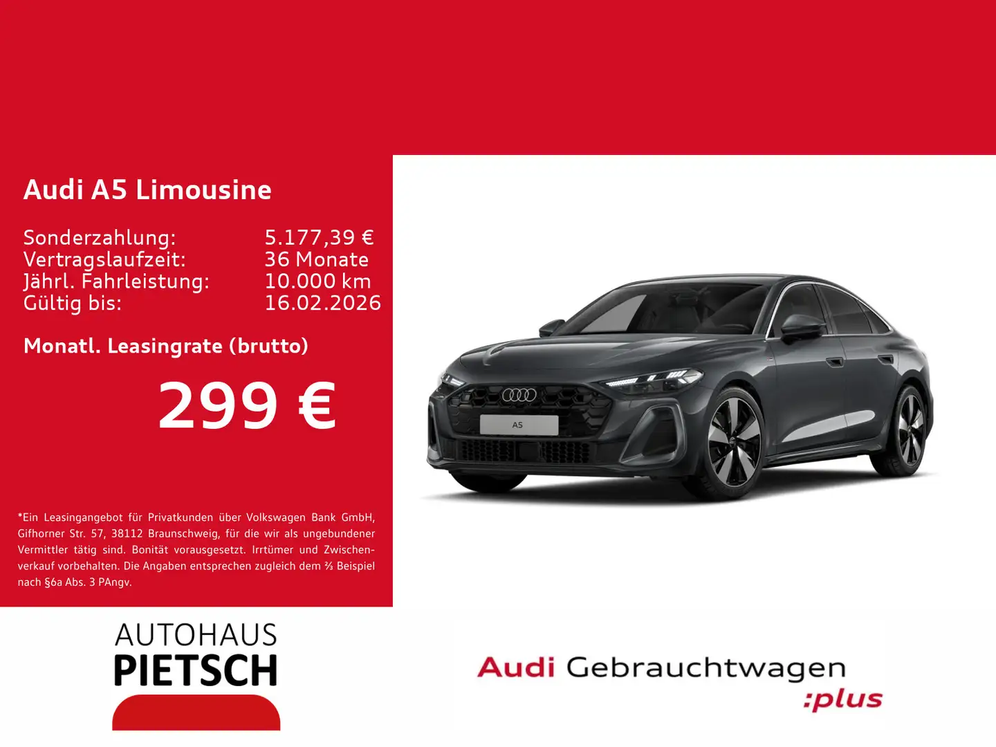 Audi A5 TFSI S tronic S line Tech+ Matrix Grau - 1