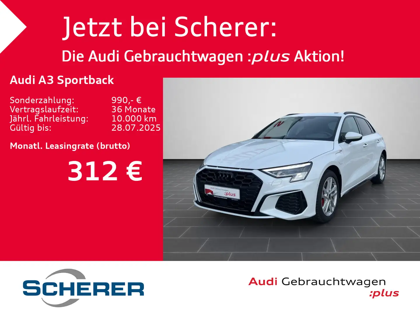 Audi A3 45 TFSIe S tronic S LINE AHK HUD PA Bianco - 1