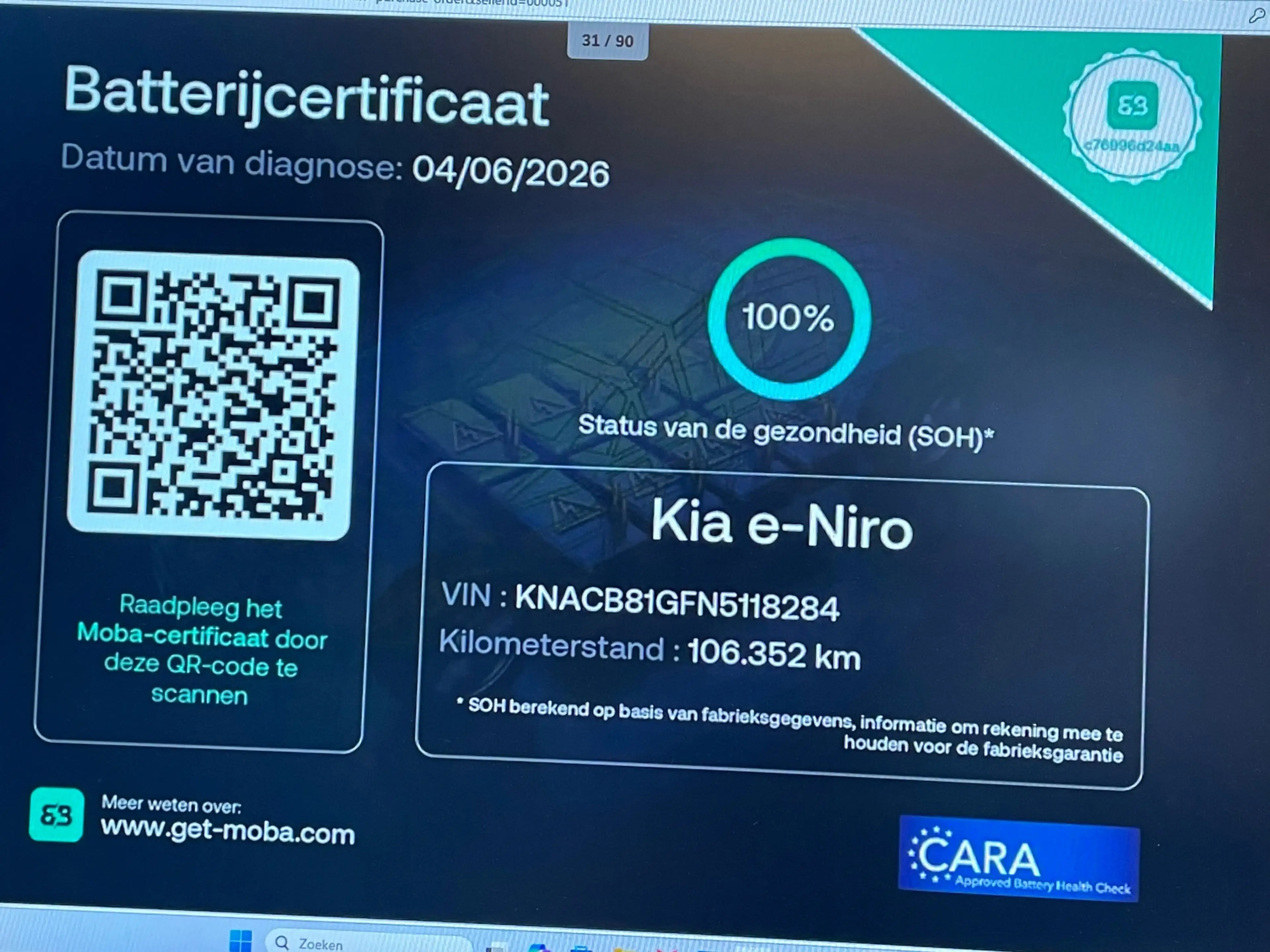 Kia e-Niro ComfortLine 64 kWh SOH100% 1E EIG ORG NL DEALEROND — photo 2