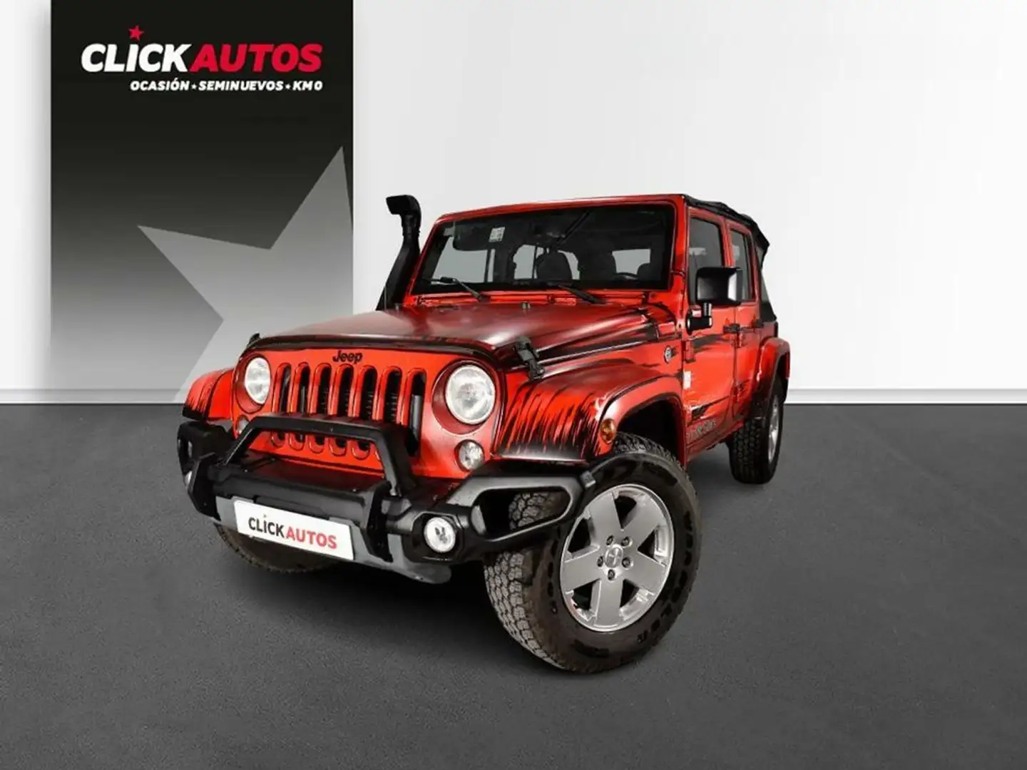 Jeep Wrangler 2.8 CRD 200CV Sport auto techo lona Rood - 1
