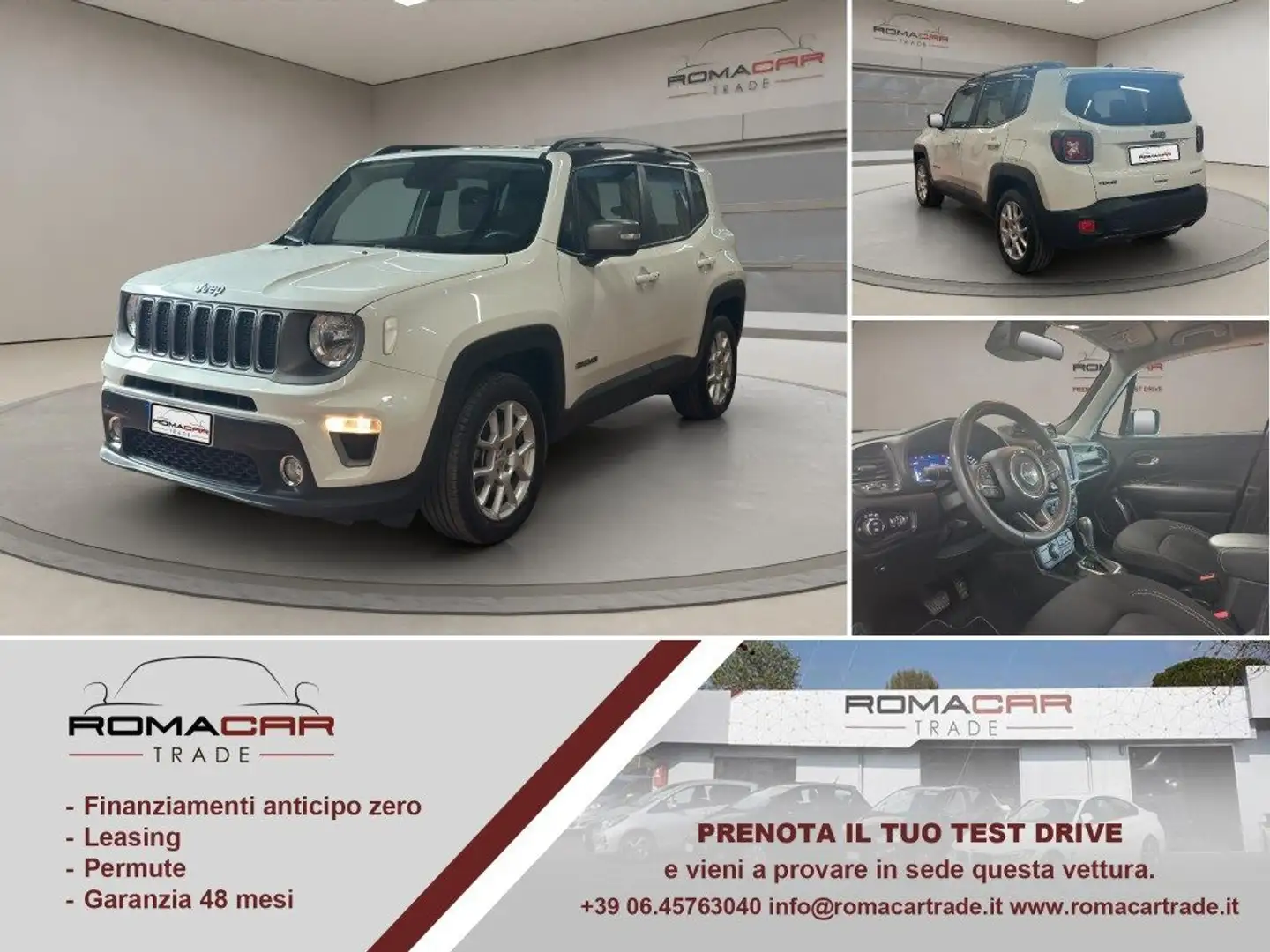 Jeep Renegade 1.3 T4 190CV PHEV 4xe AT6 Limited Bianco - 1