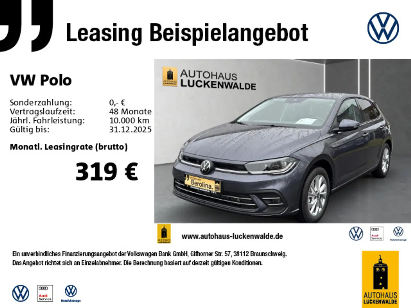 Volkswagen Polo 1.0 TSI Style DSG *IQ-MATRIX*NAV*ACC*SHZ* Grau - 1