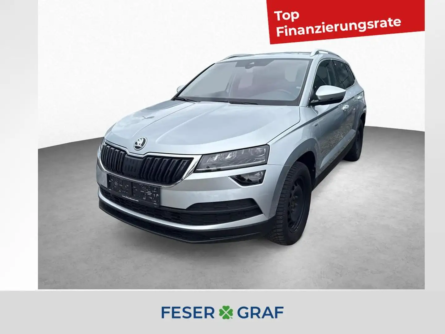 Skoda Karoq CLEVER 2.0 TDI 7-DSG 4x4 *AHK*ACC*NAVI Argent - 1