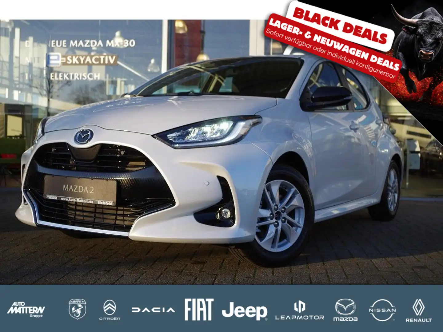 Mazda 2 Hybrid CarPlay|Kamera|Klimaaut.|SHZ|LED BlackD Weiß - 1