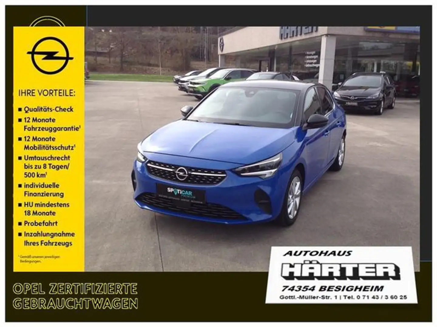 Opel Corsa 1.2 Turbo AT Elegance Blau - 1