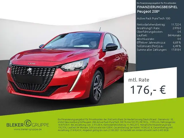 2023 Peugeot 208 in Red for sale