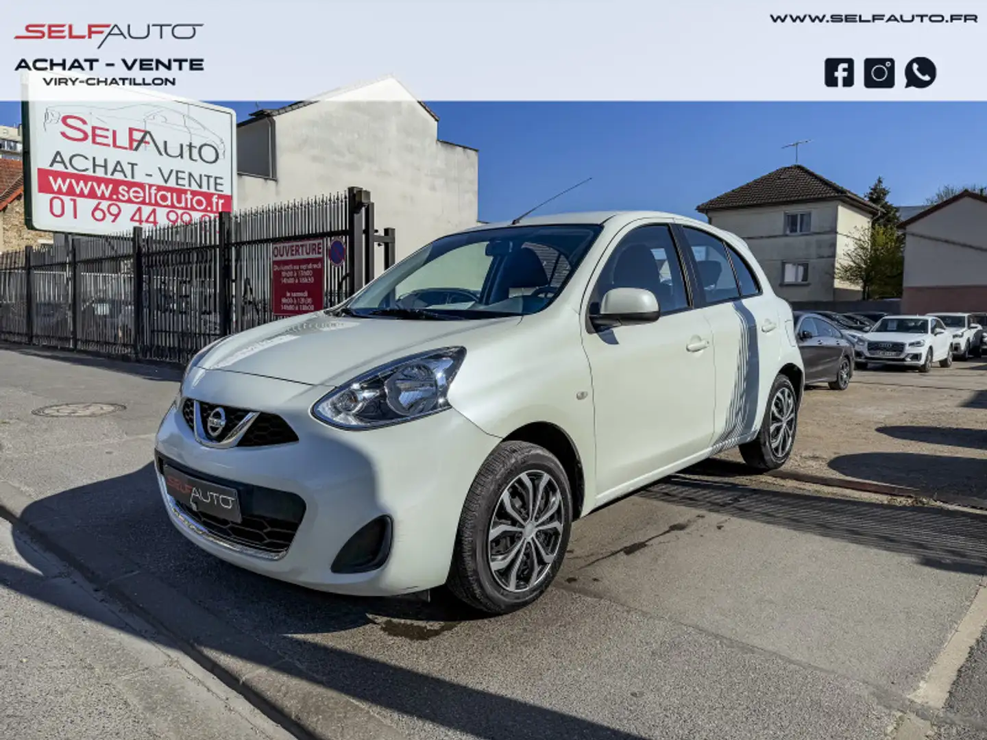 Nissan Micra 1.2 80CH N-TEC CVT EURO6 Blanc - 1