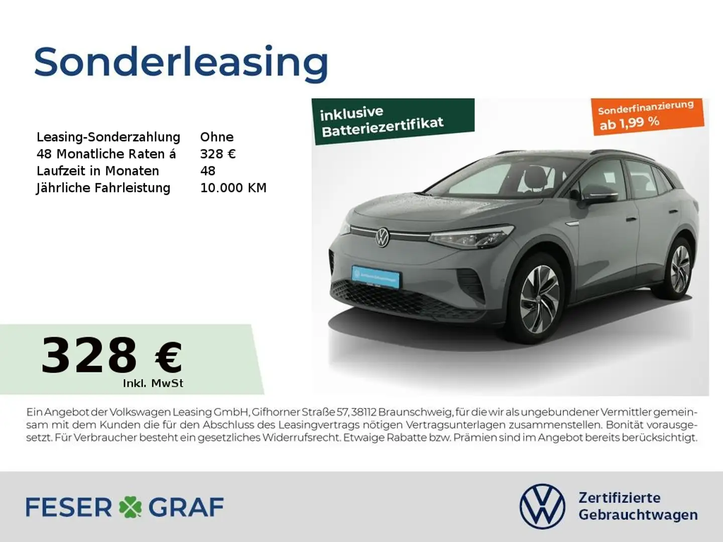Volkswagen ID.4 Pure Performance Navi Kamera LM SiHz Grau - 1