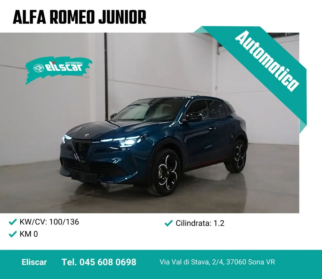 Alfa Romeo Junior 1.2 145 CV Hybrid eDCT6 Speciale Blau - 1