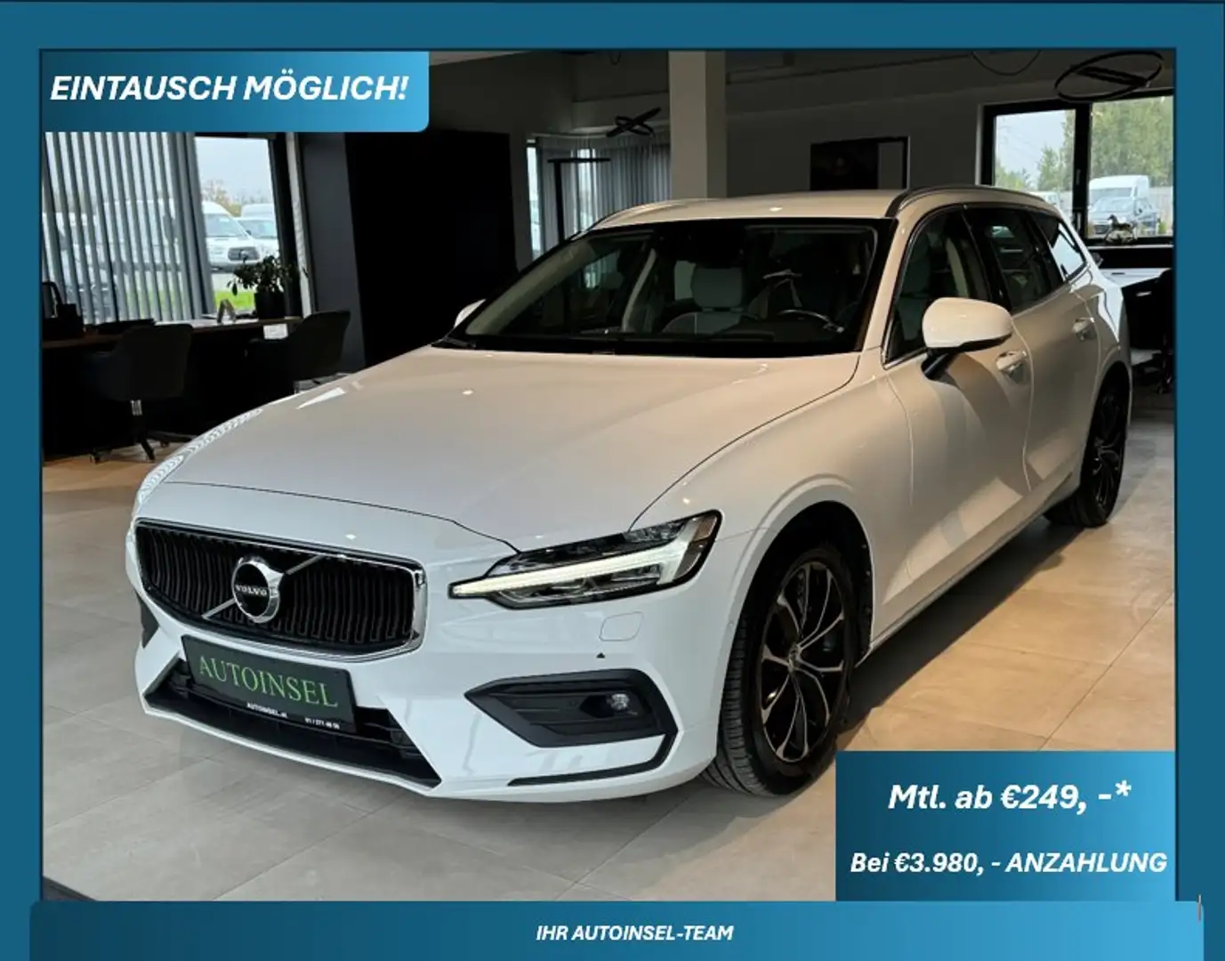 Volvo V60 T8 Twin Engine Momentum Pro Weiß - 1