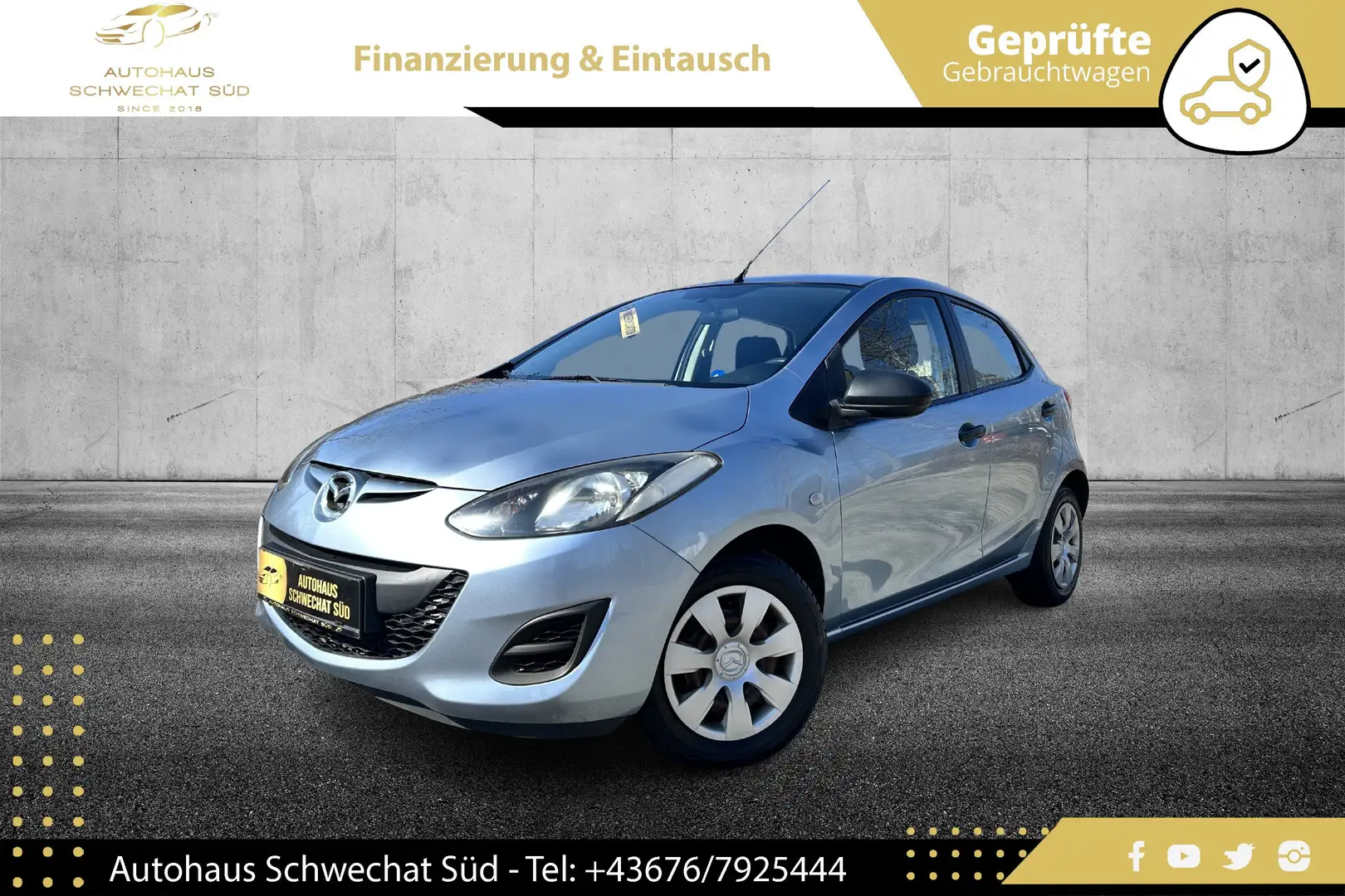 Mazda 2 1.3/CE Pro // NUR 21.000KM // 1.BESITZ Blau - 1