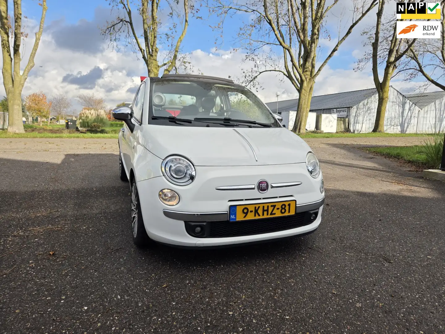 Fiat 500C 0.9 TwinAir Lounge CABRIO - AIRCO - NETTE AUTO Wit - 1
