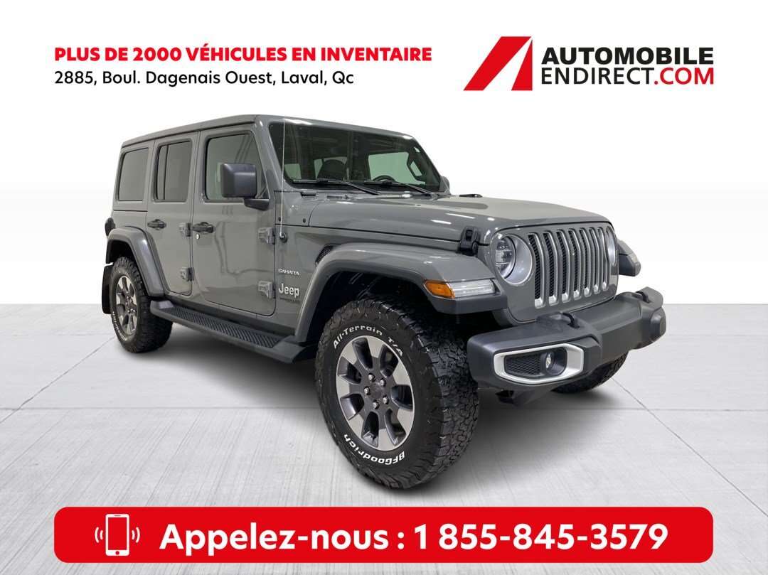 2020 Jeep Wrangler SAHARA	AWD Cuir GPS Mags Sièges chauffants Caméra