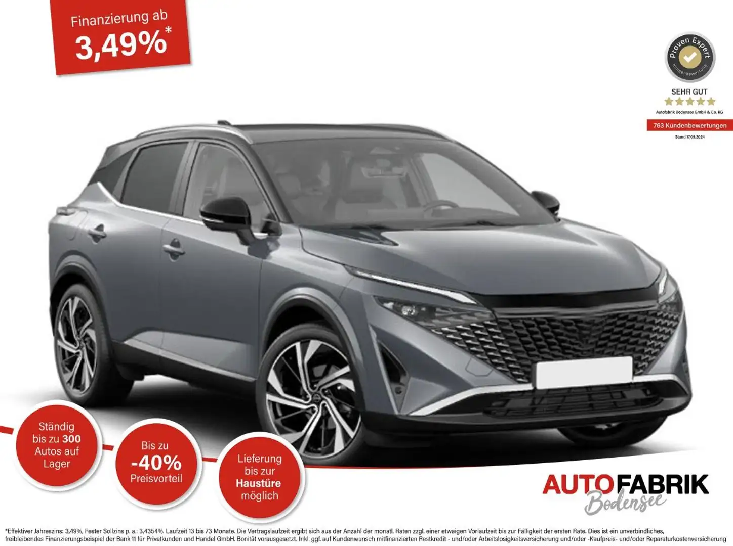 Nissan Qashqai N-Design 1.3 mHEV AT Pano*20"*NAVI*E-Heck*SHZ*Head Gris - 1