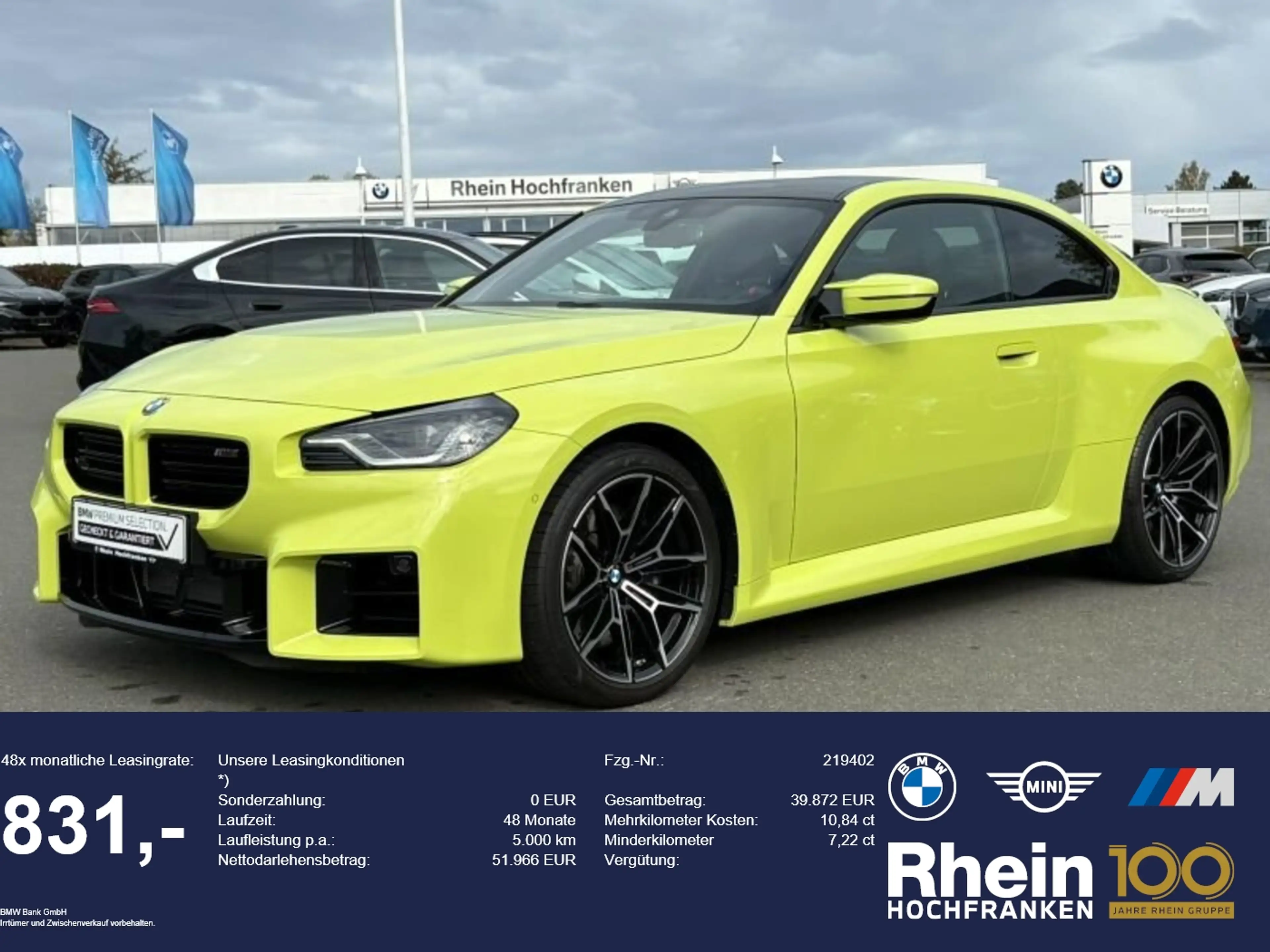 BMW M2 Coupè LED HiFi INNO CARBONDACH PARKINGASSIST