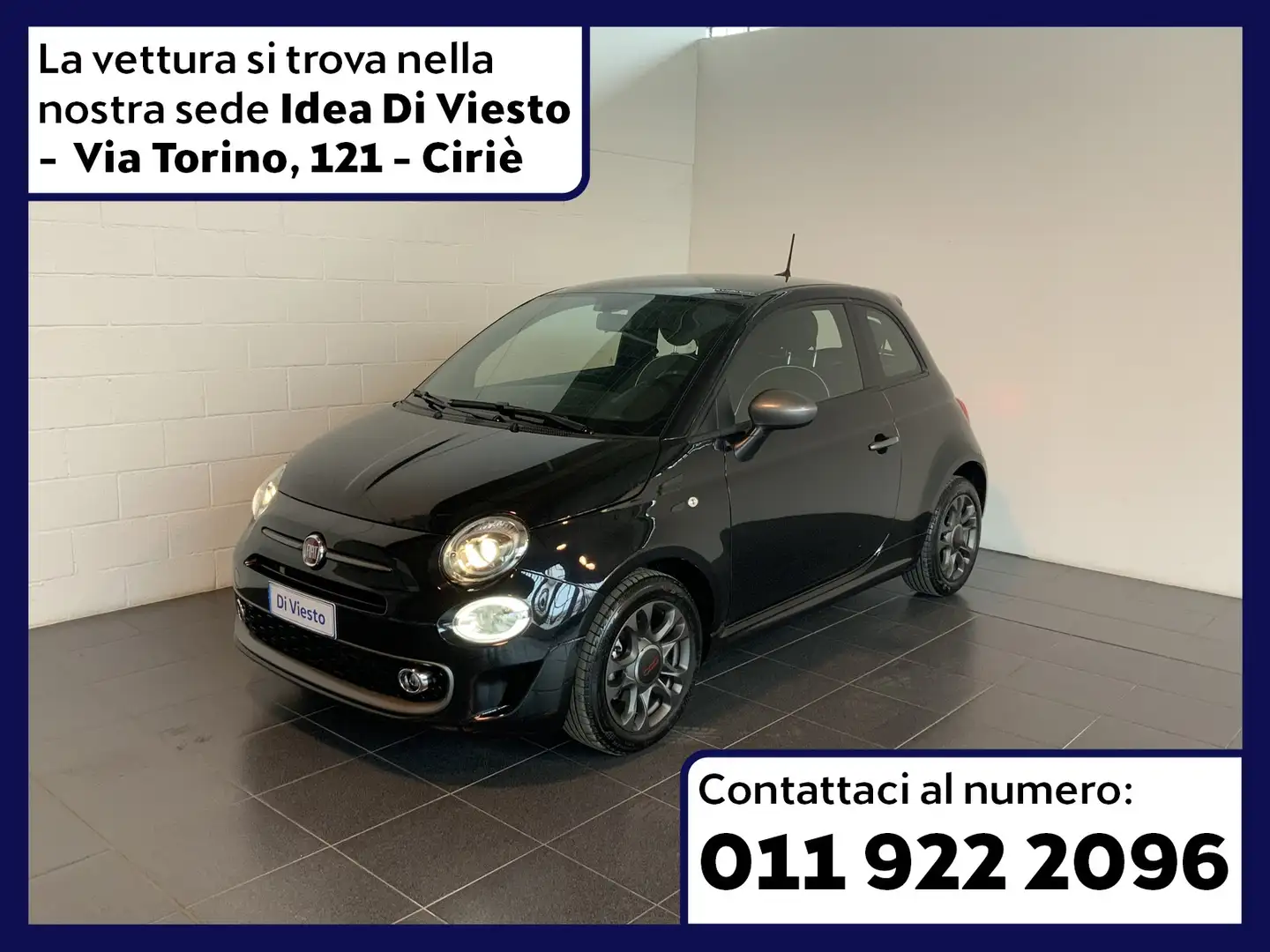 Fiat 500 1.0 firefly hybrid 70cv rockstar Schwarz - 1