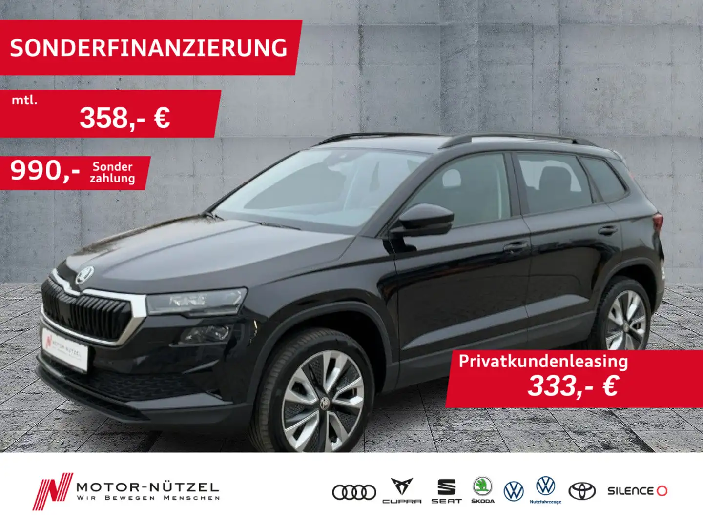 Skoda Karoq 2.0 TDI DSG STYLE MATRIX+NAVI+ACC+SHZ+PANO Schwarz - 1