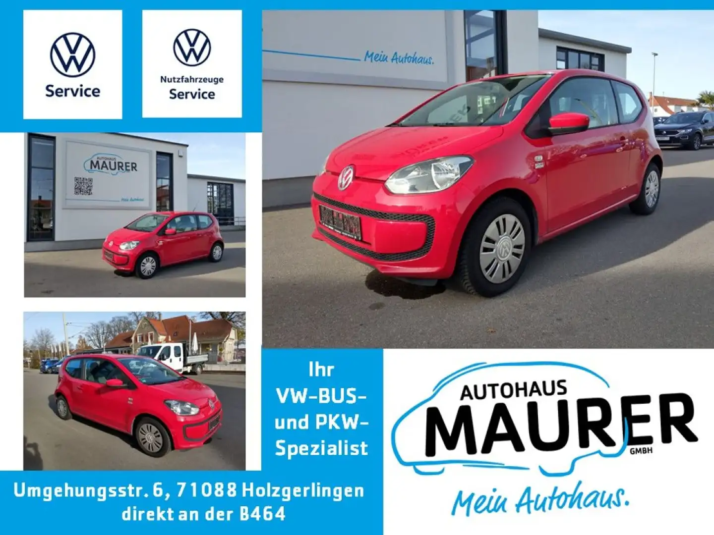 Volkswagen up! move up! 1,0 Climatic Radio CD Funk-ZV Rot - 1