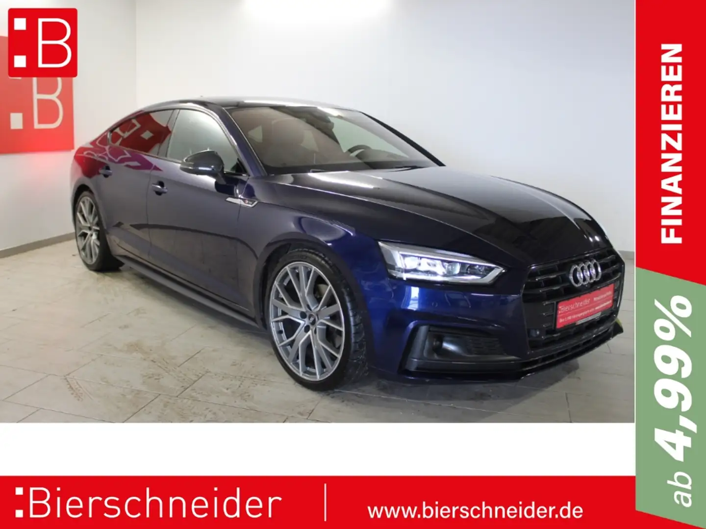 Audi A5 Sportback 40 g-Tron 3x S-Line 20 MATRIX B&O HUD Bleu - 1
