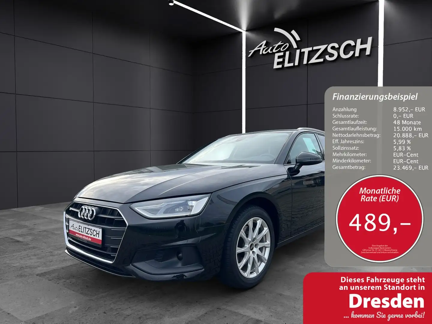 Audi A4 Avant 35 TDI S-tronic AHK Navi ACC PDC SH Schwarz - 1