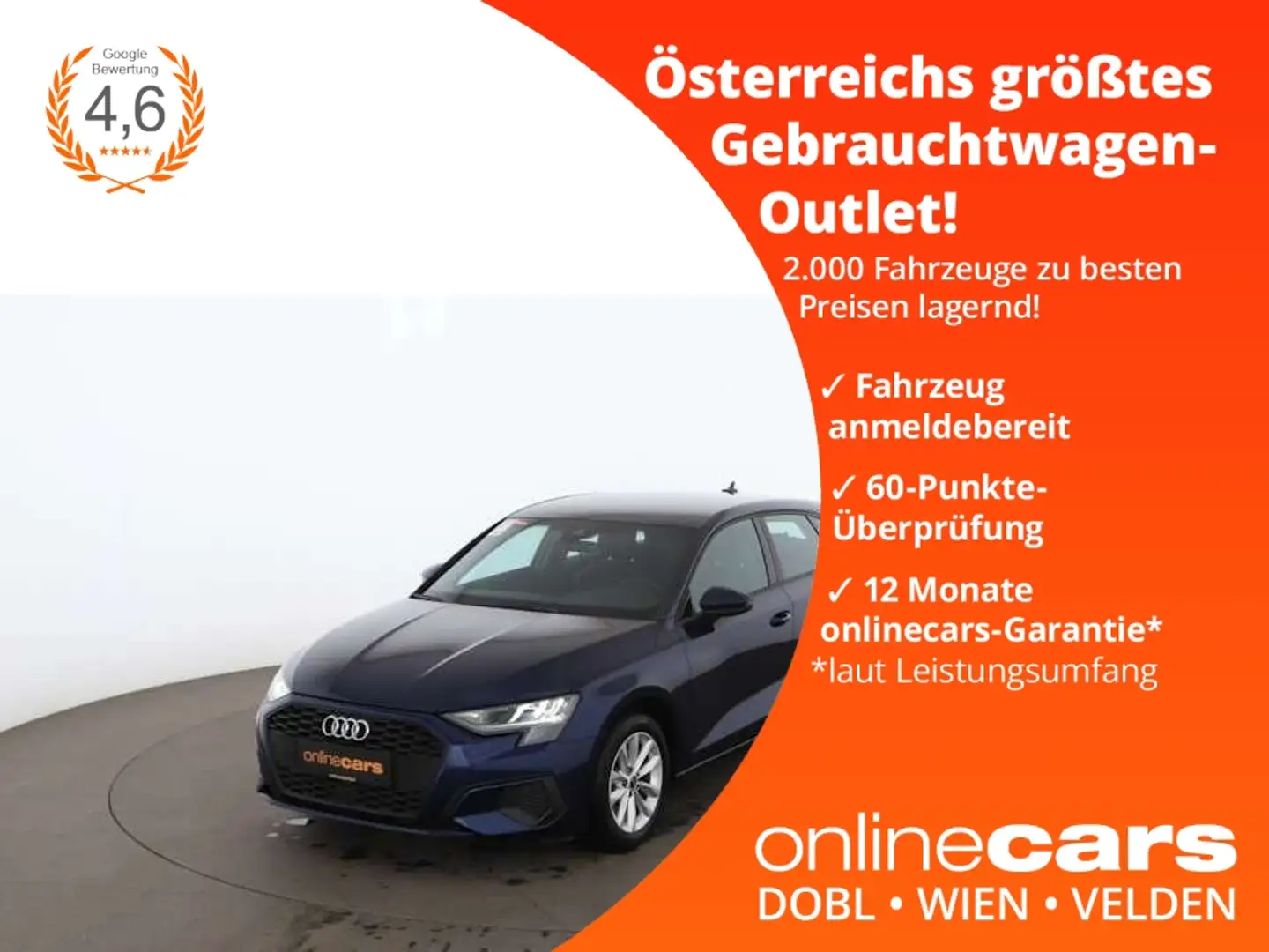 Audi A3 Sportback 35 TDI LED AHK NAVI ASSIST R-CAM Blau - 1