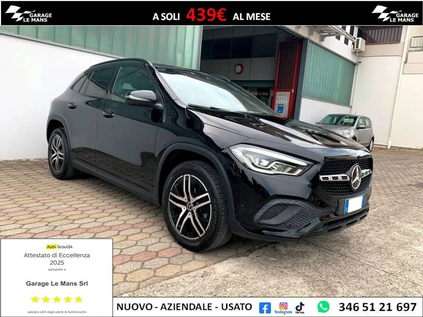 Mercedes-Benz GLA 200 D SPORT PLUS 4MATIC NAVI PELLE LED CRUISE TELEC Zwart - 1