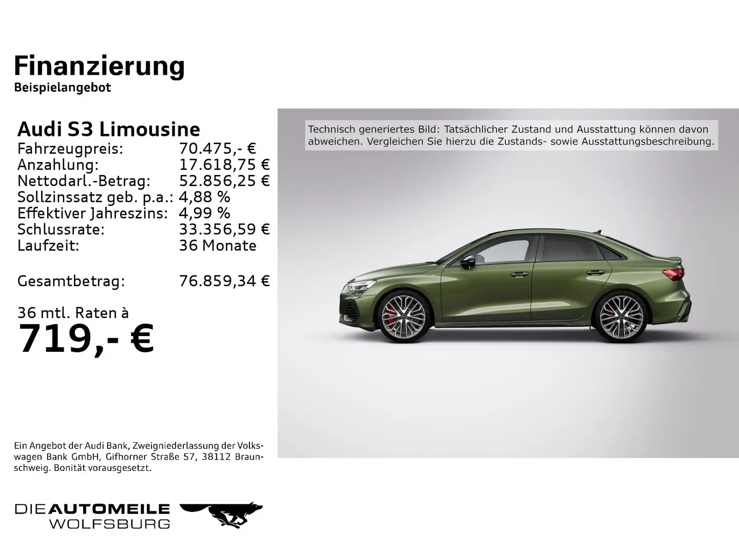 Audi S3 (8YM)(04.2024->) 2.0 TFSI quattro Grün - 2