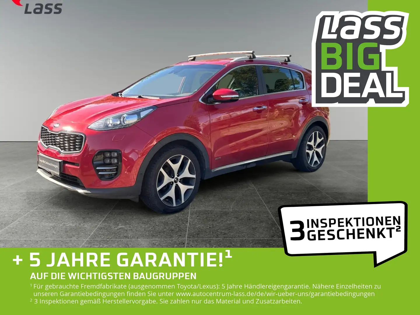 Kia Sportage 1.6 T-GDI GT-Line Klimaaut 4xSHZ AWD AHK Rot - 1