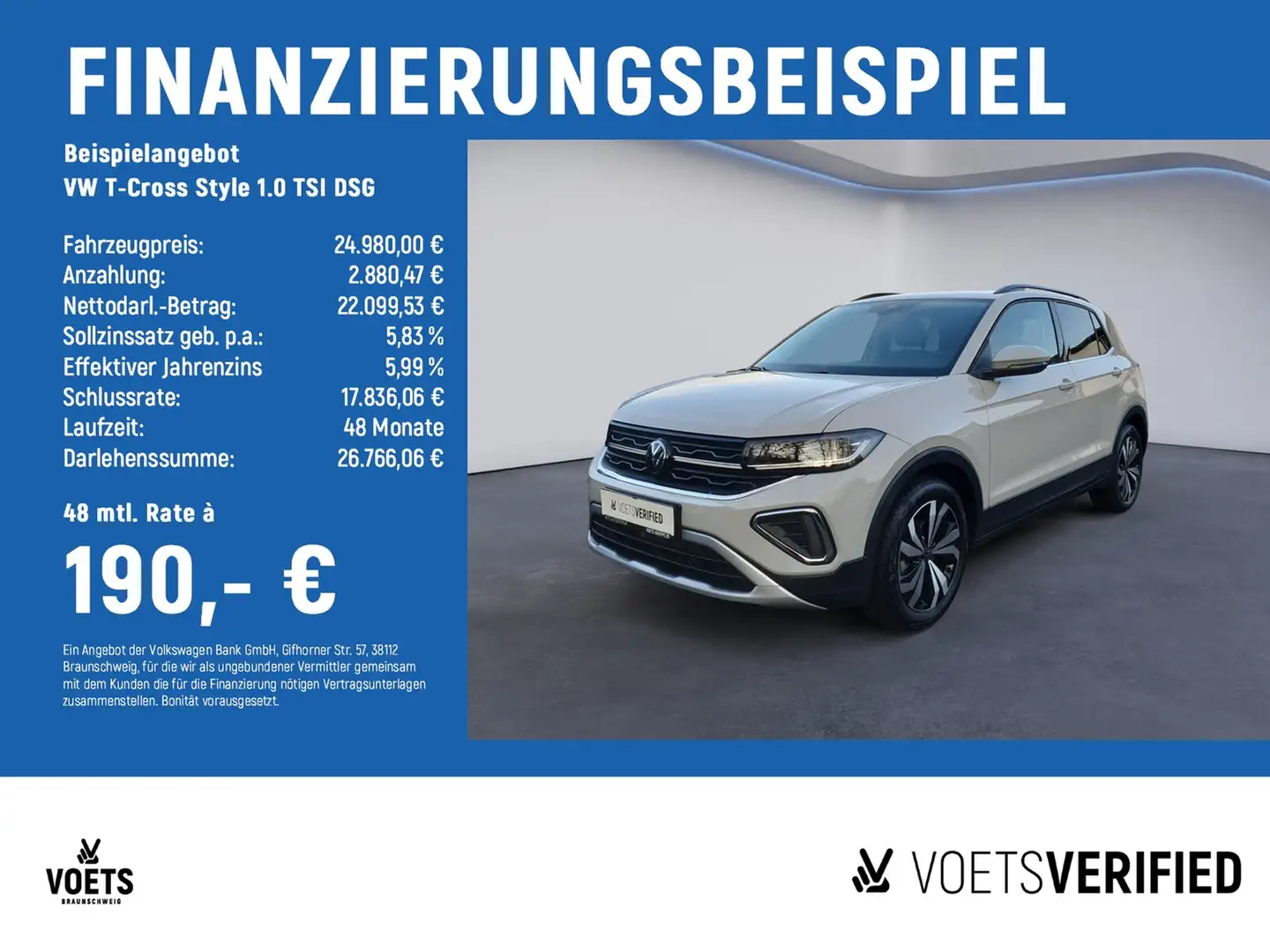 Volkswagen T-Cross Style 1.0 TSI DSG MATRIX-LED+LaneAssist Grau - 2