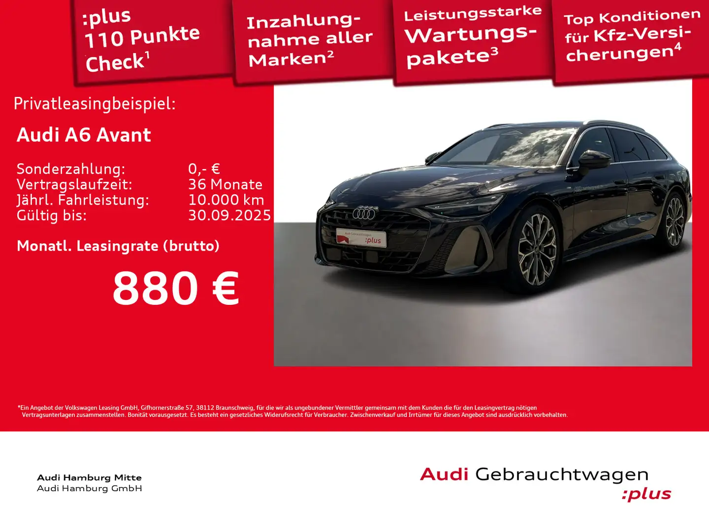 Audi A6 TFSI 150 kW S tronic S line Matrix Kame Blau - 1
