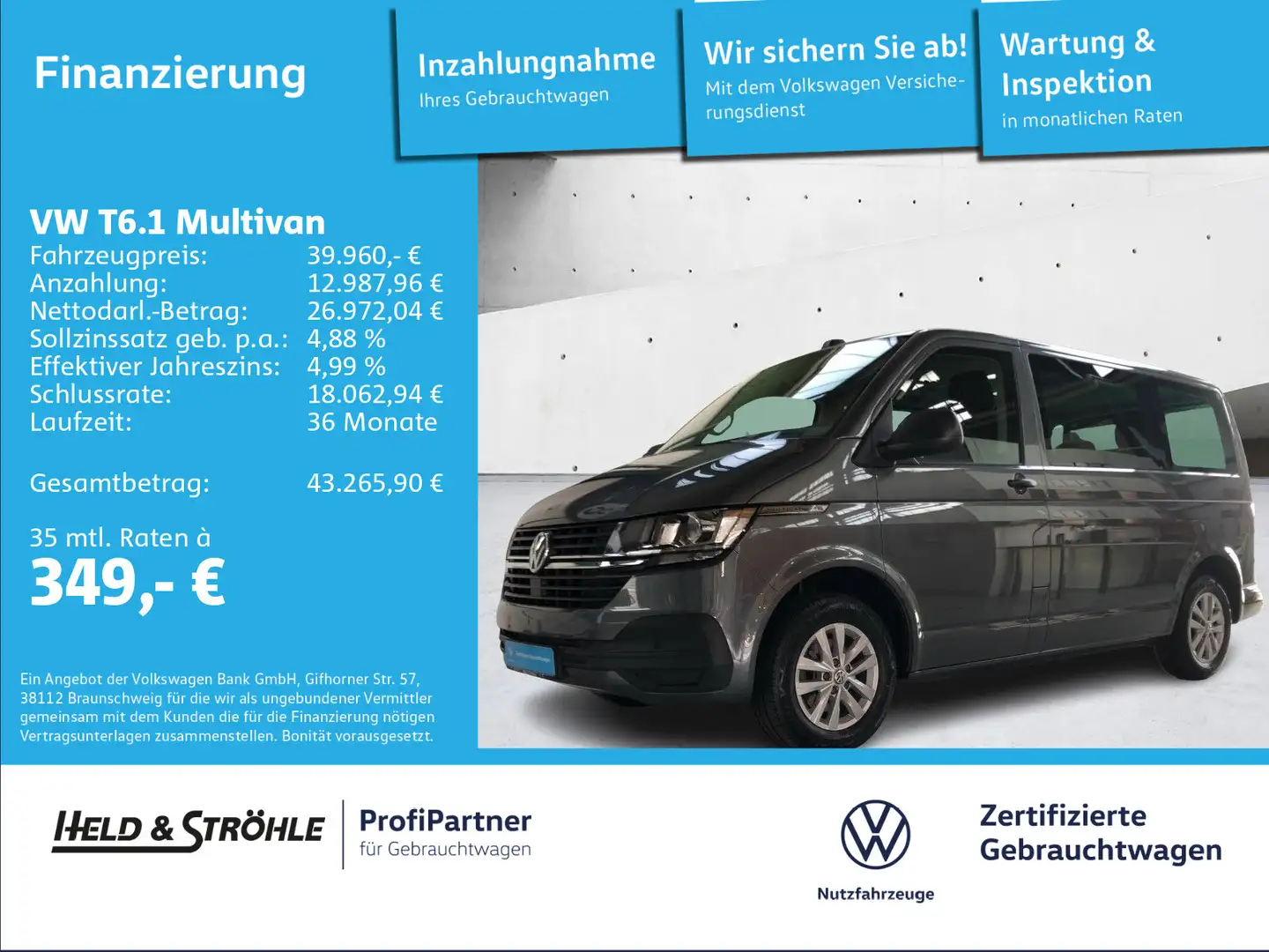 Volkswagen T6.1 Multivan Family 2.0TDI GUTE-NACHT-PAKET SHZ Grigio - 1
