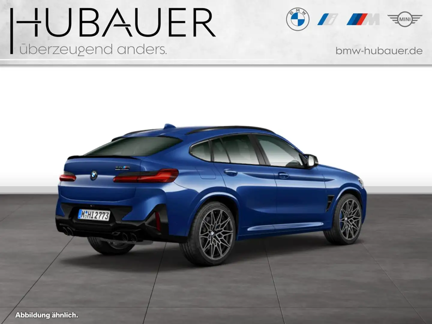 BMW X4 M Competition [DA Prof., HK Sound, HUD, 360°] Bleu - 2
