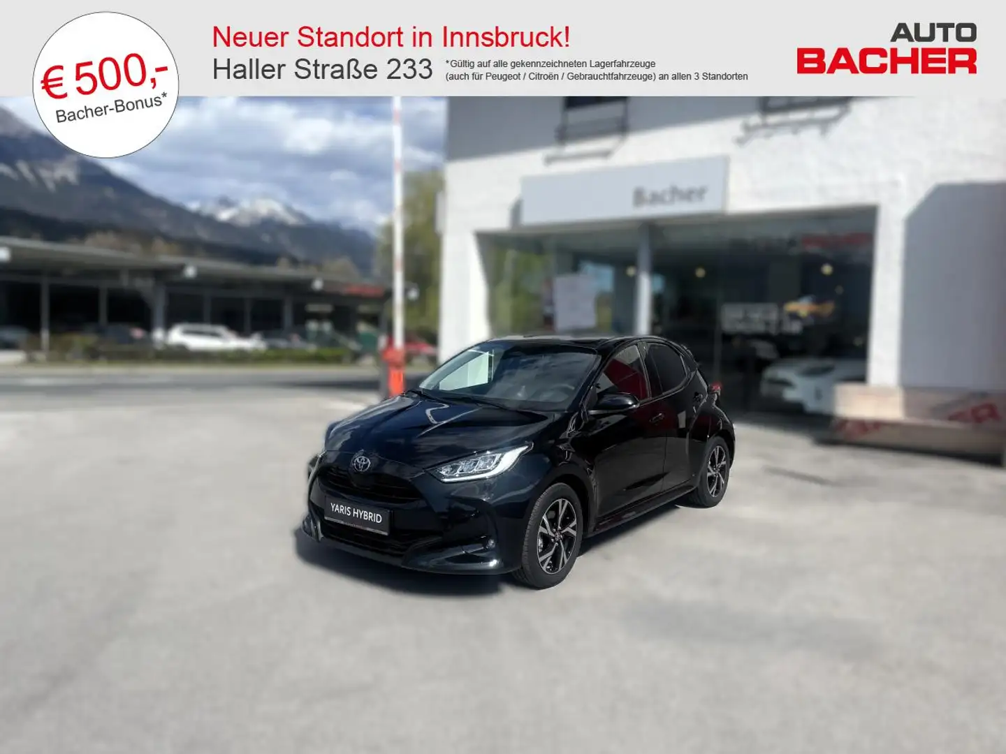 Toyota Yaris 1,5 VVT-i Hybrid 116 Active Drive & Comf.+Saf.pak Schwarz - 1