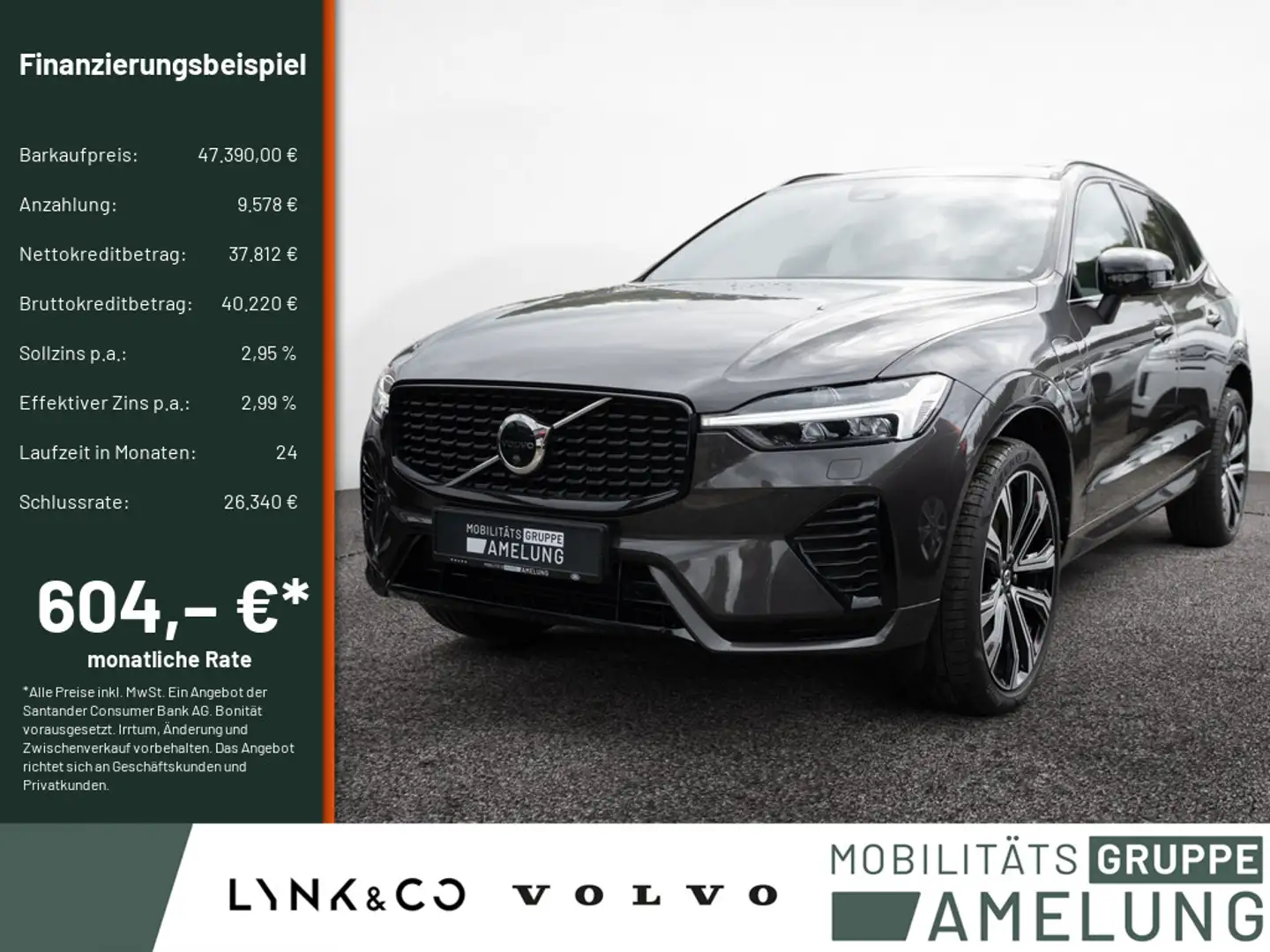 Volvo XC60 T8 AWD Recharge Plus Dark aus 1.Hand Grau - 1