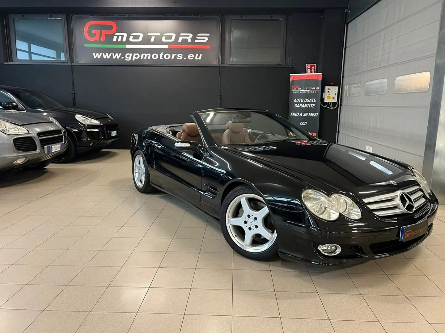 Mercedes-Benz SL 350 3.5 V6 EVO 272CV INTERNO MARRONE ! CERCHI AMG ! Schwarz - 1