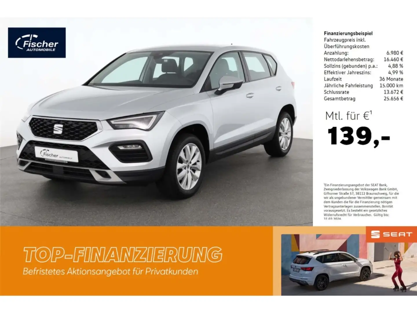 SEAT Ateca 1.5 TSI Style Silber - 1